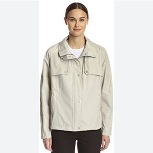 Sam Edelman cream utility womens mini duffel jacket